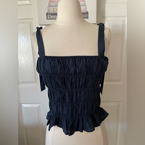 Darling Bloom Strapy Top Navy Size Small - Picture 6 of 10